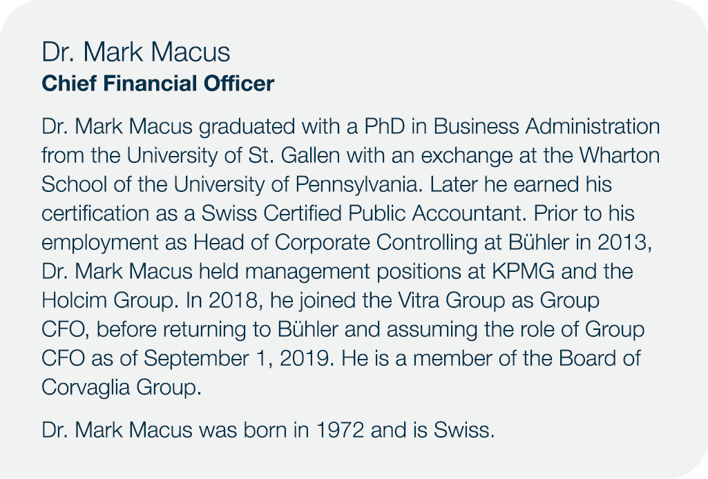 Dr  Mark Macus Chief Financial Officer Dr  Mark Macus graduated with a PhD in Business Administration from the Univer   