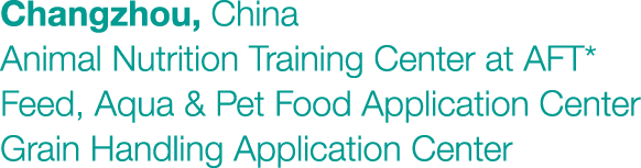Changzhou, China Animal Nutrition Training Center at AFT* Feed, Aqua & Pet Food Application Center Grain Handling App...